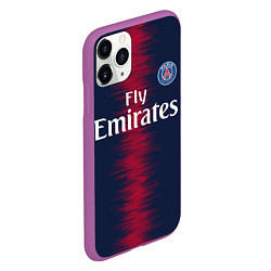 Чехол iPhone 11 Pro матовый FC PSG: Neymar 18-19, цвет: 3D-фиолетовый — фото 2