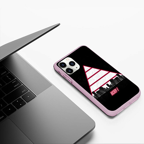 Чехол iPhone 11 Pro матовый Triangle / 3D-Розовый – фото 3