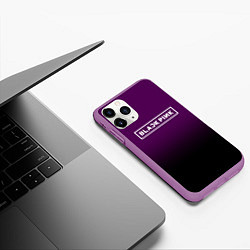 Чехол iPhone 11 Pro матовый Black Pink: Violet Gradient, цвет: 3D-фиолетовый — фото 2