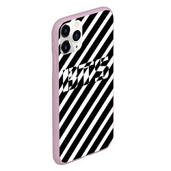 Чехол iPhone 11 Pro матовый BTS: B&W Stripes, цвет: 3D-розовый — фото 2