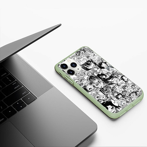 Чехол iPhone 11 Pro матовый AHEGAO / 3D-Салатовый – фото 3