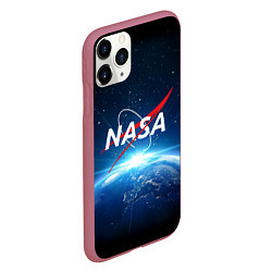 Чехол iPhone 11 Pro матовый NASA: Sunrise Earth, цвет: 3D-малиновый — фото 2