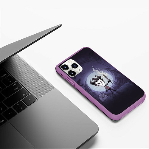 Чехол iPhone 11 Pro матовый Wilson under the moon / 3D-Фиолетовый – фото 3