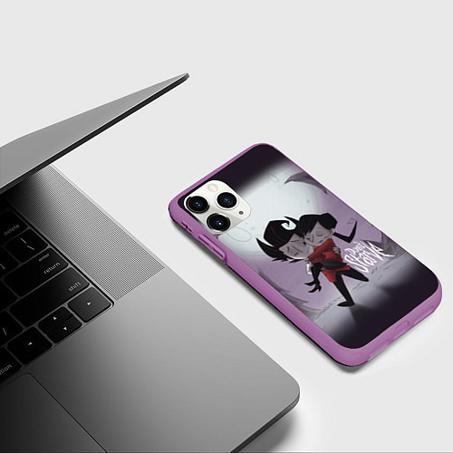 Чехол iPhone 11 Pro матовый Don't Starve: Love / 3D-Фиолетовый – фото 3