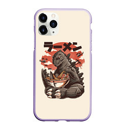 Чехол iPhone 11 Pro матовый Godzilla Eat, цвет: 3D-светло-сиреневый