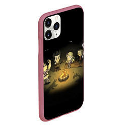 Чехол iPhone 11 Pro матовый Don’t Starve campfire, цвет: 3D-малиновый — фото 2