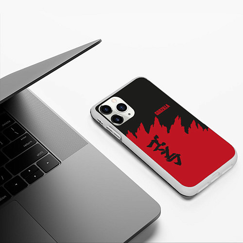 Чехол iPhone 11 Pro матовый Godzilla: Dark Style / 3D-Белый – фото 3