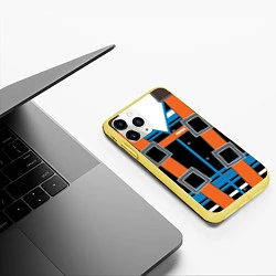 Чехол iPhone 11 Pro матовый Fortnite: Ремонтник, цвет: 3D-желтый — фото 2