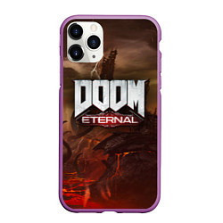 Чехол iPhone 11 Pro матовый DOOM: Eternal, цвет: 3D-фиолетовый