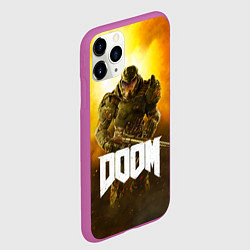 Чехол iPhone 11 Pro матовый DOOM: Soldier, цвет: 3D-фиолетовый — фото 2