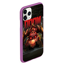 Чехол iPhone 11 Pro матовый DOOM: Pinky Monster, цвет: 3D-фиолетовый — фото 2