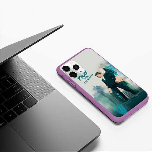 Чехол iPhone 11 Pro матовый Brendon Urie / 3D-Фиолетовый – фото 3