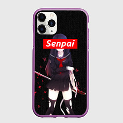 Чехол iPhone 11 Pro матовый Senpai Assassin, цвет: 3D-фиолетовый