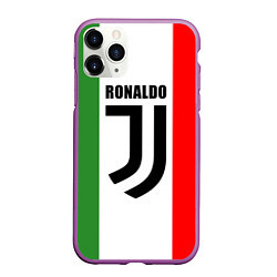 Чехол iPhone 11 Pro матовый Ronaldo Juve Italy, цвет: 3D-фиолетовый