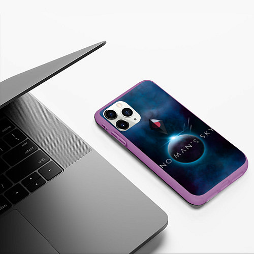 Чехол iPhone 11 Pro матовый No Man’s Sky: Dark Space / 3D-Фиолетовый – фото 3