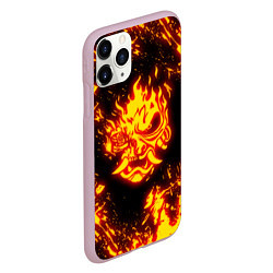 Чехол iPhone 11 Pro матовый Cyberpunk 2077: FIRE SAMURAI, цвет: 3D-розовый — фото 2