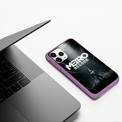 Чехол iPhone 11 Pro матовый Metro Exodus, цвет: 3D-фиолетовый — фото 2