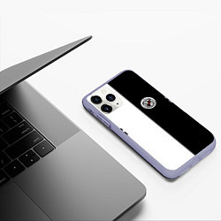 Чехол iPhone 11 Pro матовый Monokuma School, цвет: 3D-светло-сиреневый — фото 2