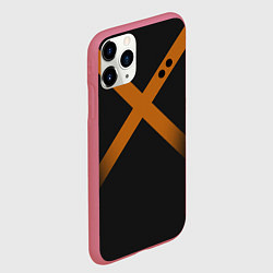 Чехол iPhone 11 Pro матовый KATSUKI BAKUGOU полосы, цвет: 3D-малиновый — фото 2