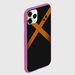 Чехол iPhone 11 Pro матовый KATSUKI BAKUGOU полосы, цвет: 3D-фиолетовый — фото 2