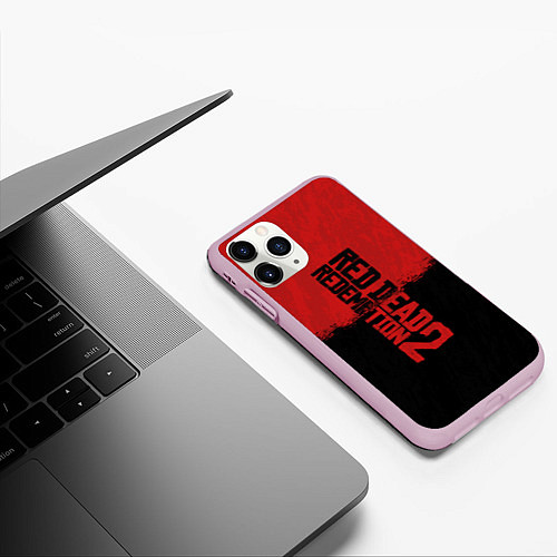 Чехол iPhone 11 Pro матовый RDD 2: Red & Black / 3D-Розовый – фото 3