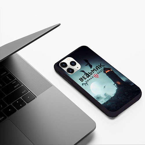 Чехол iPhone 11 Pro матовый Ведьмак: Дикая охота / 3D-Черный – фото 3