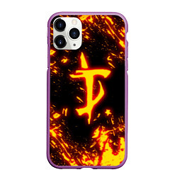Чехол iPhone 11 Pro матовый DOOM: The Crucible, цвет: 3D-фиолетовый