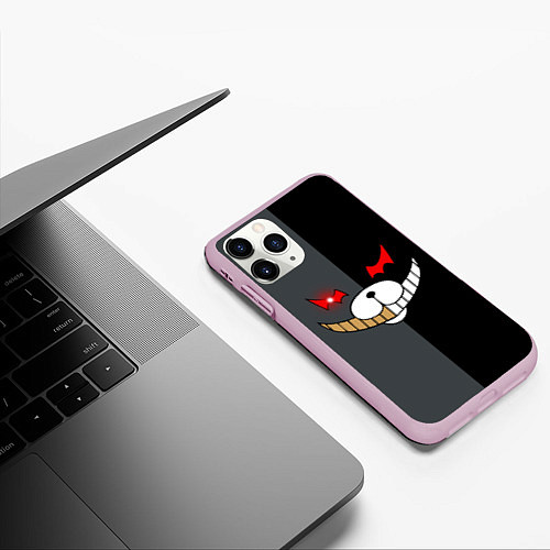 Чехол iPhone 11 Pro матовый KUROKUMA x MONOKUMA / 3D-Розовый – фото 3