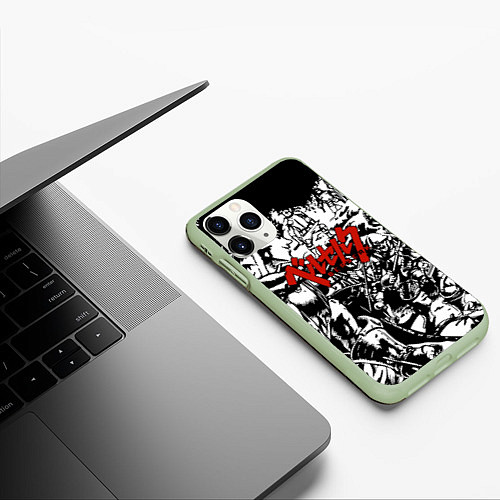 Чехол iPhone 11 Pro матовый Berserk Stories / 3D-Салатовый – фото 3