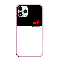 Чехол iPhone 11 Pro матовый MONOKUMA SCHOOL ФОРМА, цвет: 3D-розовый