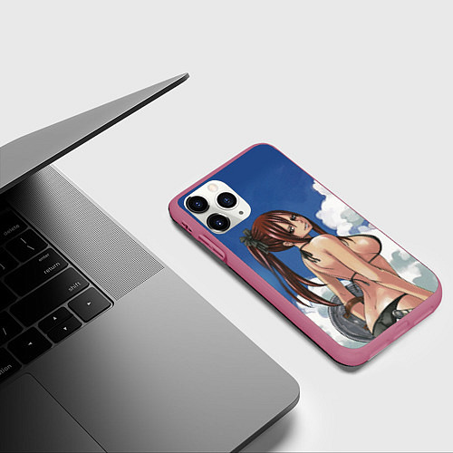 Чехол iPhone 11 Pro матовый Fairy Tail / 3D-Малиновый – фото 3
