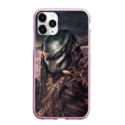 Чехол iPhone 11 Pro матовый Merciless Predator, цвет: 3D-розовый