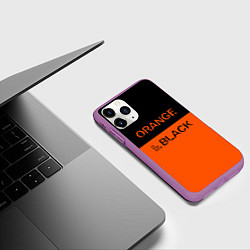 Чехол iPhone 11 Pro матовый Orange Is the New Black, цвет: 3D-фиолетовый — фото 2