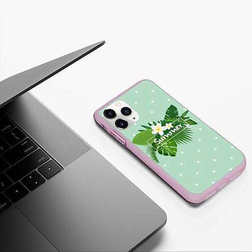 Чехол iPhone 11 Pro матовый Fresh Summer / 3D-Розовый – фото 3