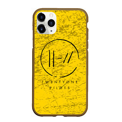 Чехол iPhone 11 Pro матовый 21 Pilots: Yellow Grunge, цвет: 3D-коричневый