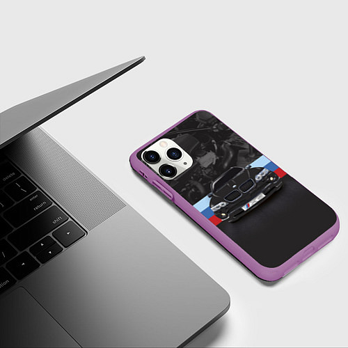 Чехол iPhone 11 Pro матовый BMW X5 M / 3D-Фиолетовый – фото 3