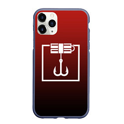 Чехол iPhone 11 Pro матовый R6S KAPKAN, цвет: 3D-серый