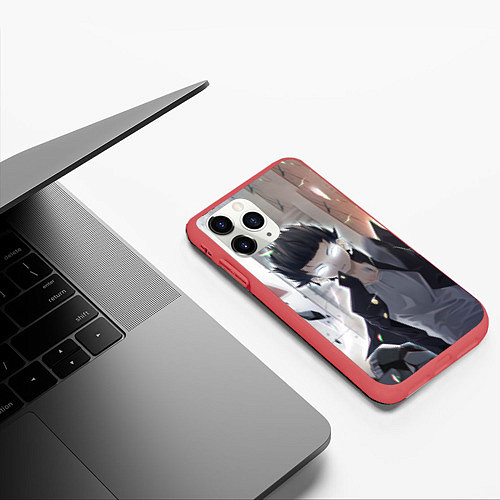 Чехол iPhone 11 Pro матовый Моб Психо 100 / 3D-Красный – фото 3