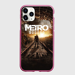 Чехол iPhone 11 Pro матовый Metro Exodus: Sunset, цвет: 3D-малиновый