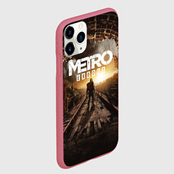 Чехол iPhone 11 Pro матовый Metro Exodus: Sunset, цвет: 3D-малиновый — фото 2