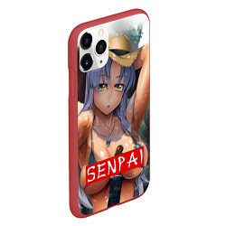 Чехол iPhone 11 Pro матовый Senpai Sex, цвет: 3D-красный — фото 2