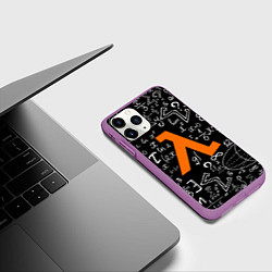 Чехол iPhone 11 Pro матовый HL: Lambda, цвет: 3D-фиолетовый — фото 2