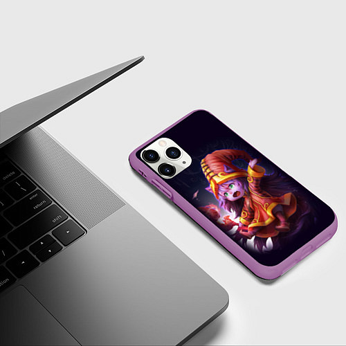 Чехол iPhone 11 Pro матовый Lulu League of Legends / 3D-Фиолетовый – фото 3