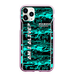 Чехол iPhone 11 Pro матовый Detroit: RK800 AM I ALIVE?, цвет: 3D-розовый