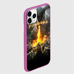 Чехол iPhone 11 Pro матовый TES: Dragon Flame, цвет: 3D-фиолетовый — фото 2