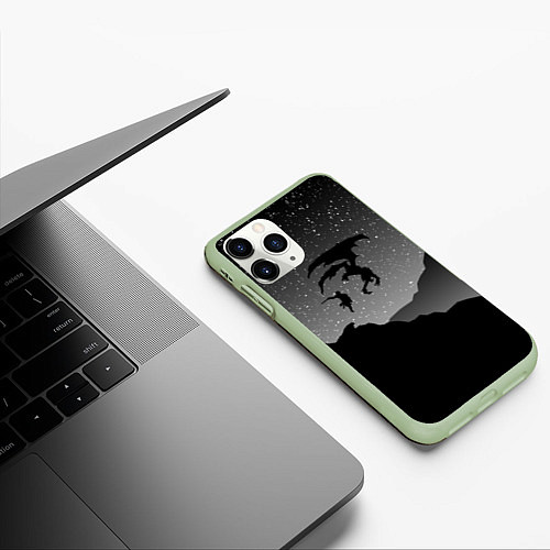 Чехол iPhone 11 Pro матовый TES: Nightmare / 3D-Салатовый – фото 3