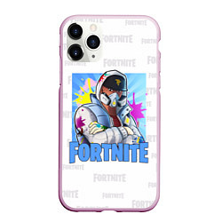 Чехол iPhone 11 Pro матовый Fortnite Street Art, цвет: 3D-розовый