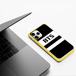Чехол iPhone 11 Pro матовый BTS, цвет: 3D-желтый — фото 2