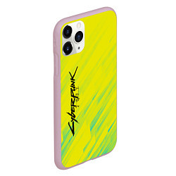 Чехол iPhone 11 Pro матовый Cyberpunk 2077: Yellow, цвет: 3D-розовый — фото 2