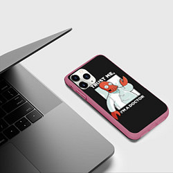 Чехол iPhone 11 Pro матовый Zoidberg: Trust Me, цвет: 3D-малиновый — фото 2